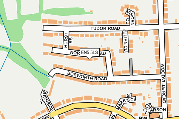 EN5 5LS map - OS OpenMap – Local (Ordnance Survey)