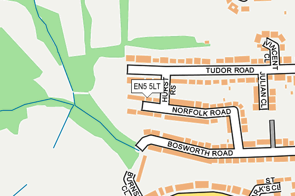 EN5 5LT map - OS OpenMap – Local (Ordnance Survey)