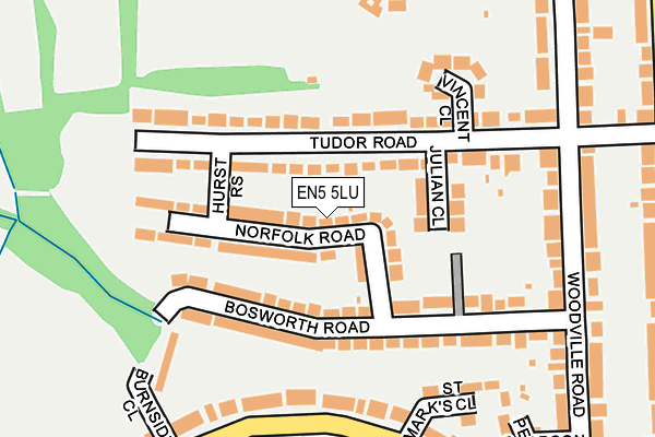 EN5 5LU map - OS OpenMap – Local (Ordnance Survey)