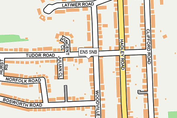 EN5 5NB map - OS OpenMap – Local (Ordnance Survey)