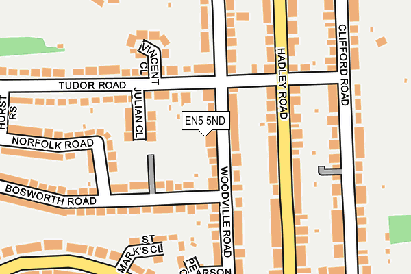 EN5 5ND map - OS OpenMap – Local (Ordnance Survey)