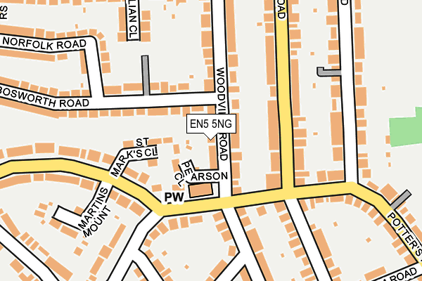 EN5 5NG map - OS OpenMap – Local (Ordnance Survey)