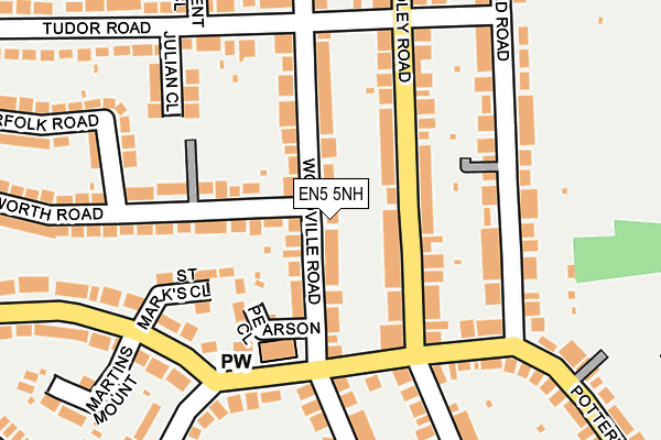 EN5 5NH map - OS OpenMap – Local (Ordnance Survey)