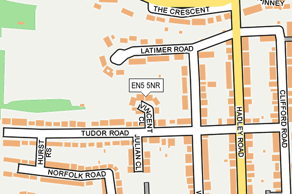 EN5 5NR map - OS OpenMap – Local (Ordnance Survey)