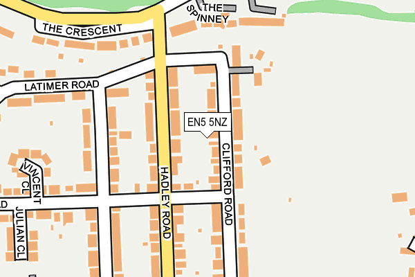 EN5 5NZ map - OS OpenMap – Local (Ordnance Survey)