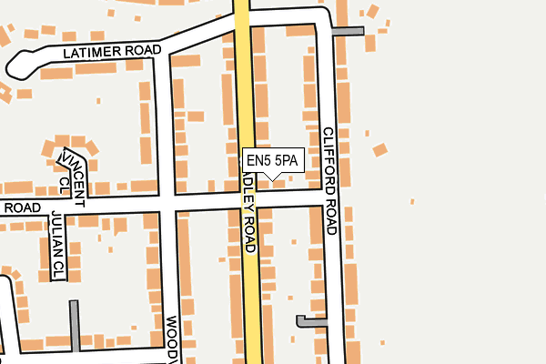 EN5 5PA map - OS OpenMap – Local (Ordnance Survey)