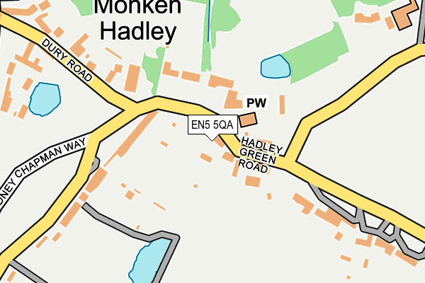 EN5 5QA map - OS OpenMap – Local (Ordnance Survey)
