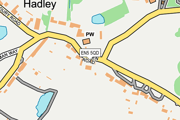 EN5 5QD map - OS OpenMap – Local (Ordnance Survey)