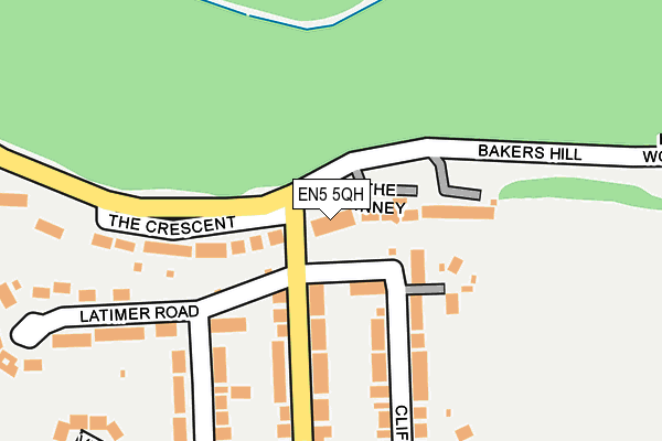 EN5 5QH map - OS OpenMap – Local (Ordnance Survey)