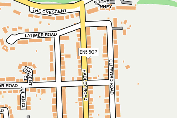 EN5 5QP map - OS OpenMap – Local (Ordnance Survey)