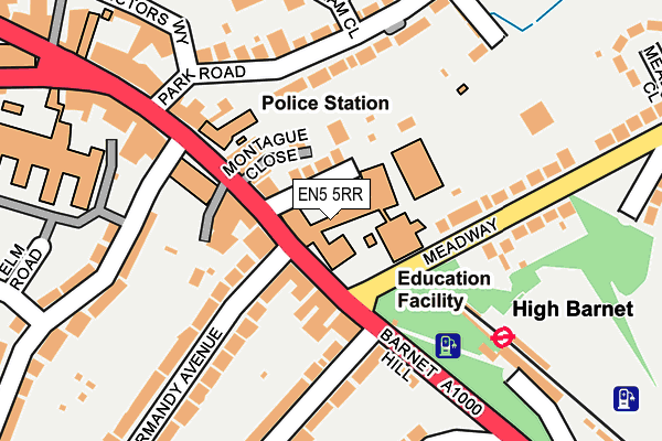 EN5 5RR map - OS OpenMap – Local (Ordnance Survey)