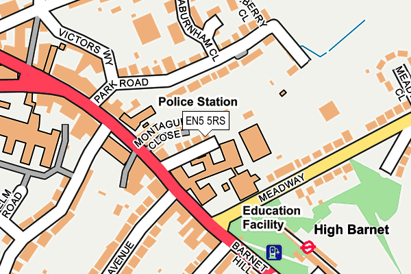EN5 5RS map - OS OpenMap – Local (Ordnance Survey)