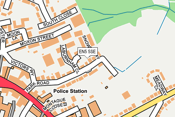 EN5 5SE map - OS OpenMap – Local (Ordnance Survey)