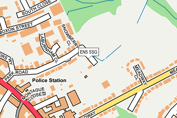EN5 5SG map - OS OpenMap – Local (Ordnance Survey)