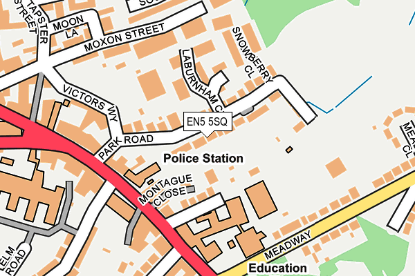 EN5 5SQ map - OS OpenMap – Local (Ordnance Survey)