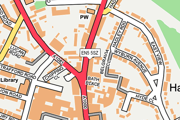 EN5 5SZ map - OS OpenMap – Local (Ordnance Survey)