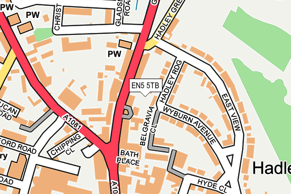 EN5 5TB map - OS OpenMap – Local (Ordnance Survey)