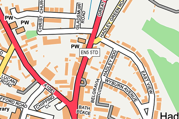 EN5 5TD map - OS OpenMap – Local (Ordnance Survey)