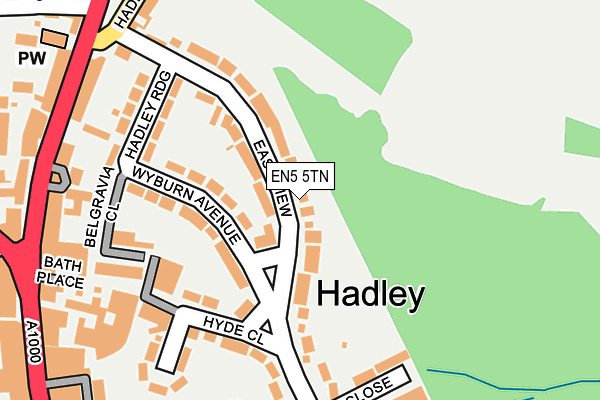 Map of HADLEY VIEW ESTATES LIMITED at local scale
