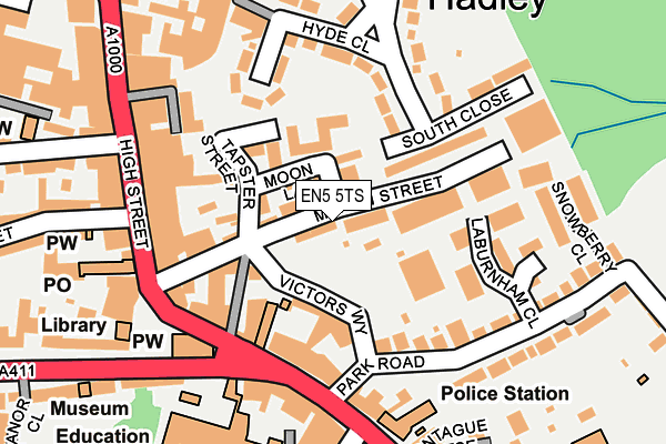 EN5 5TS map - OS OpenMap – Local (Ordnance Survey)