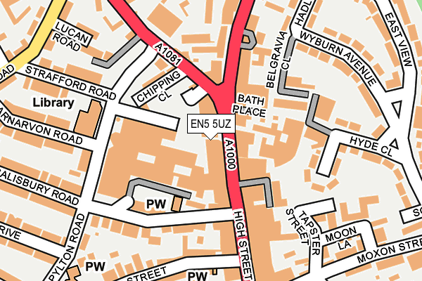 Map of 43-61 ST. ALBANS ROAD (BARNET) LIMITED at local scale