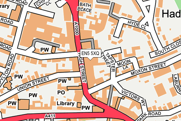 EN5 5XQ map - OS OpenMap – Local (Ordnance Survey)