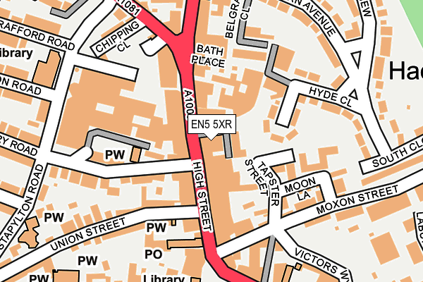 EN5 5XR map - OS OpenMap – Local (Ordnance Survey)