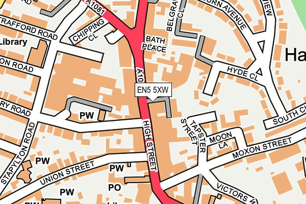 EN5 5XW map - OS OpenMap – Local (Ordnance Survey)