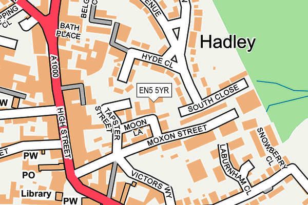 EN5 5YR map - OS OpenMap – Local (Ordnance Survey)