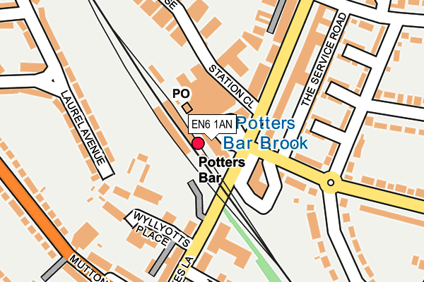 EN6 1AN map - OS OpenMap – Local (Ordnance Survey)