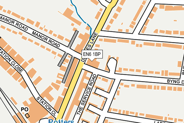 EN6 1BP map - OS OpenMap – Local (Ordnance Survey)