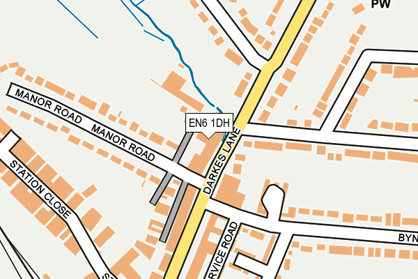 EN6 1DH map - OS OpenMap – Local (Ordnance Survey)