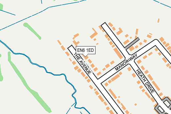 EN6 1ED map - OS OpenMap – Local (Ordnance Survey)