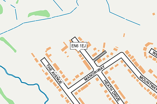 EN6 1EJ map - OS OpenMap – Local (Ordnance Survey)