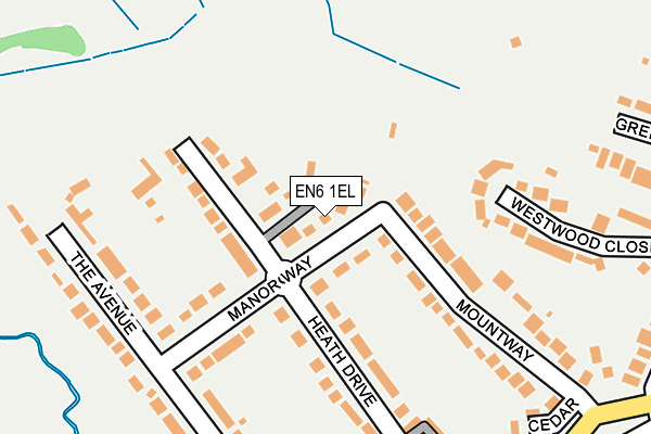 EN6 1EL map - OS OpenMap – Local (Ordnance Survey)