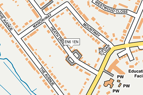 EN6 1EN map - OS OpenMap – Local (Ordnance Survey)