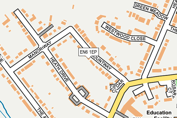 EN6 1EP map - OS OpenMap – Local (Ordnance Survey)