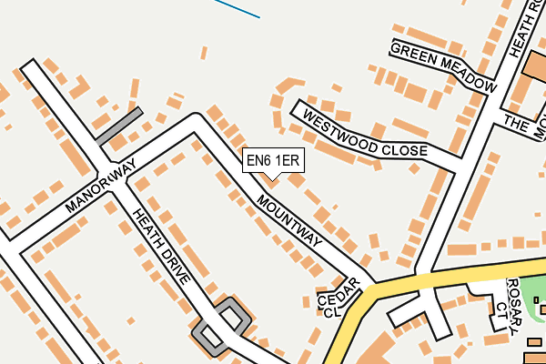 EN6 1ER map - OS OpenMap – Local (Ordnance Survey)