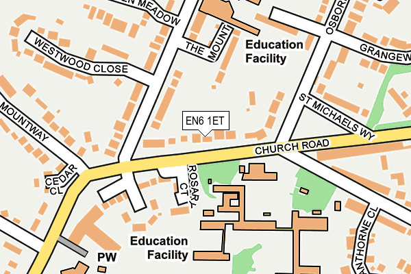 EN6 1ET map - OS OpenMap – Local (Ordnance Survey)