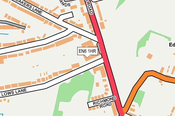 EN6 1HR map - OS OpenMap – Local (Ordnance Survey)
