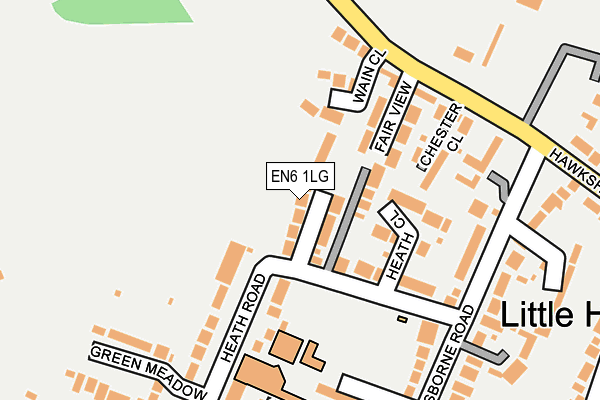 EN6 1LG map - OS OpenMap – Local (Ordnance Survey)