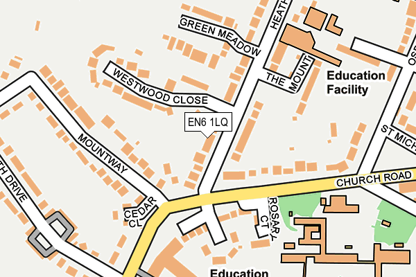 EN6 1LQ map - OS OpenMap – Local (Ordnance Survey)