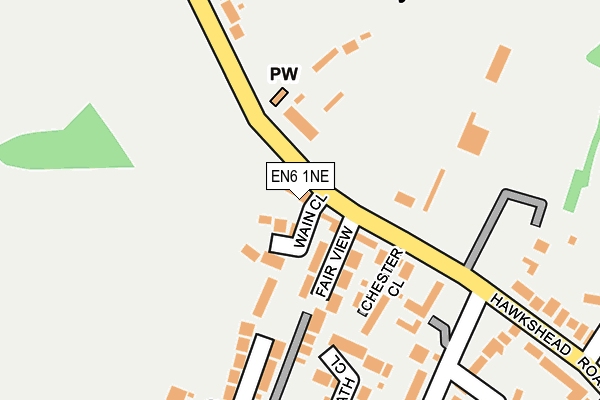 EN6 1NE map - OS OpenMap – Local (Ordnance Survey)