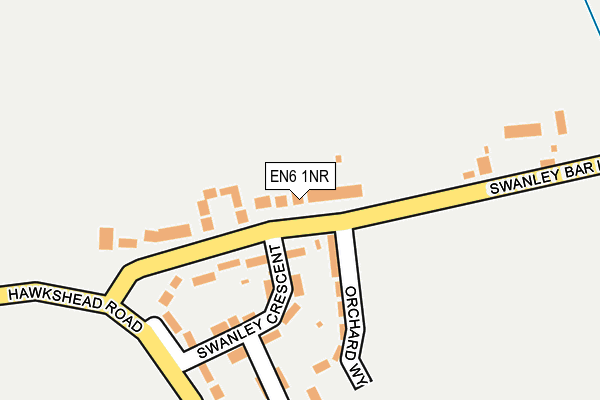 EN6 1NR map - OS OpenMap – Local (Ordnance Survey)