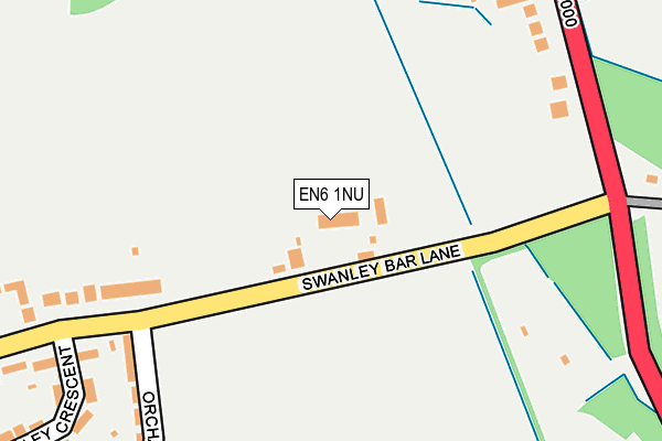 EN6 1NU map - OS OpenMap – Local (Ordnance Survey)
