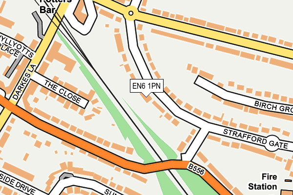 EN6 1PN map - OS OpenMap – Local (Ordnance Survey)