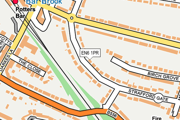 EN6 1PR map - OS OpenMap – Local (Ordnance Survey)