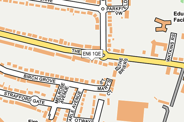 EN6 1QE map - OS OpenMap – Local (Ordnance Survey)