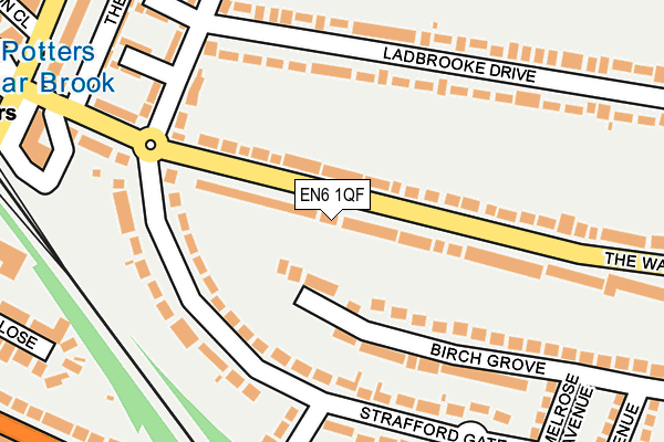 EN6 1QF map - OS OpenMap – Local (Ordnance Survey)
