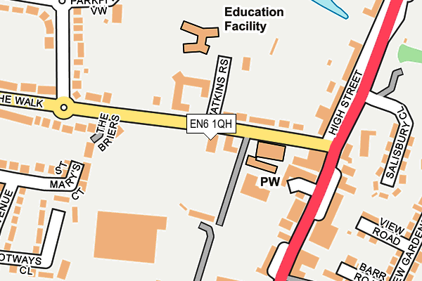 EN6 1QH map - OS OpenMap – Local (Ordnance Survey)